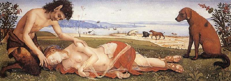 Piero di Cosimo A Satyr Mourning over a Nymph